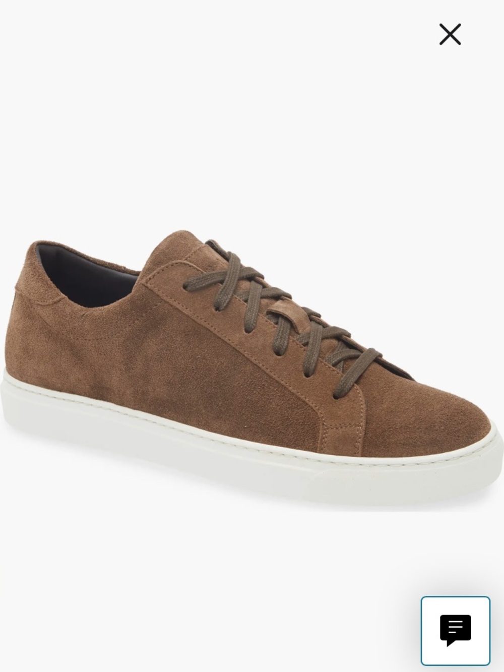 To Boot New York Jameson Suede Low-Top Sneakers in Tobacco with White Sole